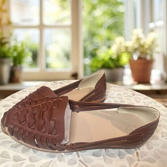 NOSOLO Anthropologie Hand Woven Leather Slip On Sandals - Picture 6 of 16